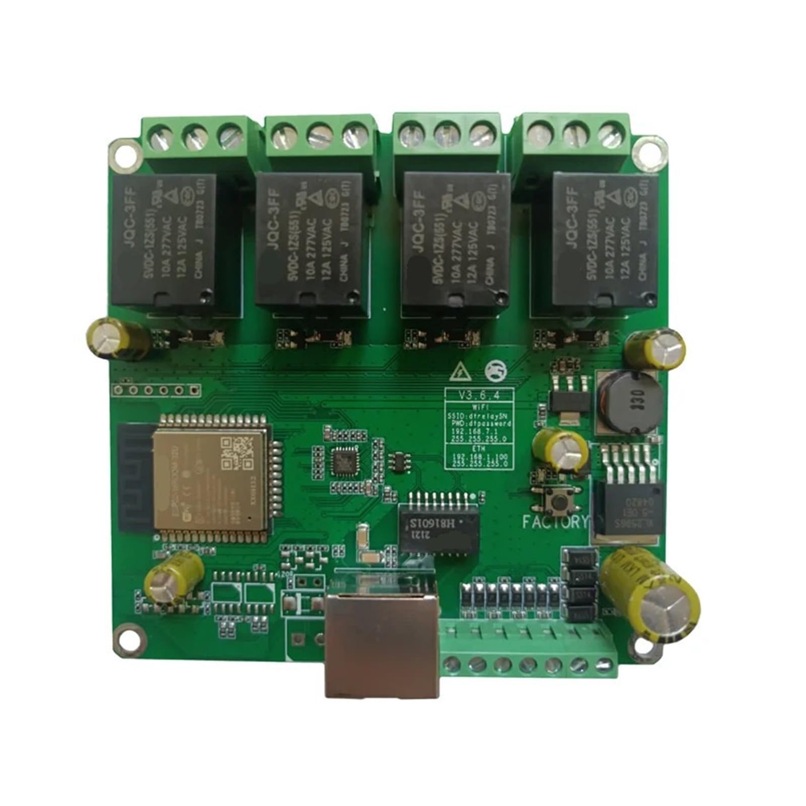 Schalter ESP32 Ethernet Relais Bord Home Assistent openHAB RS485 TCP UDP 4 Kanal Timer IP Watchdog Schalter ESP32 Ethernet Relais Bord Home Assistent openHAB RS485 TCP UDP 4 Kanal Timer IP Watchdog von YZZMY