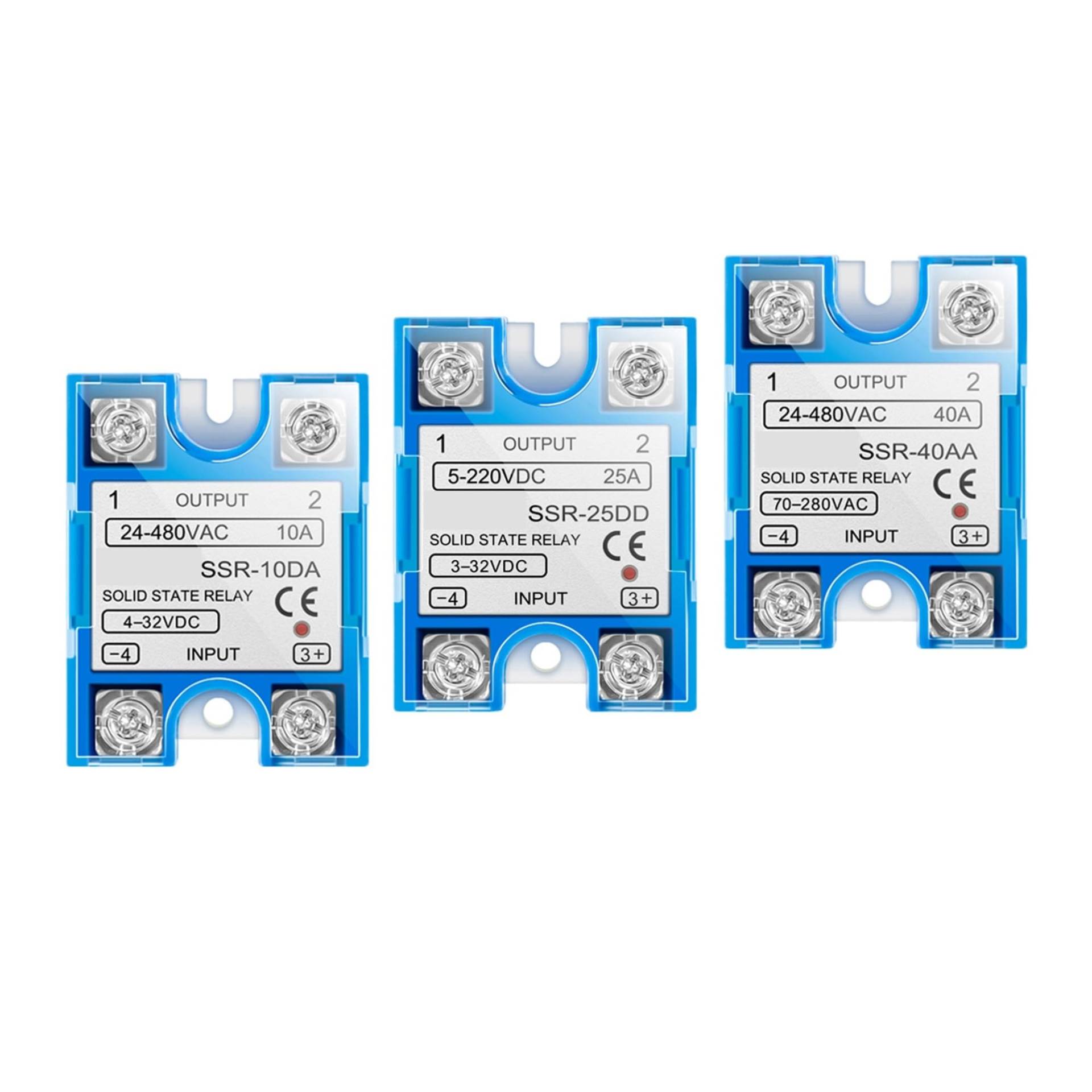 Solid State Relais Modul for Temperatur Controller Einphasig SSR 10DA 25DA 40DA 10AA 25AA 40AA Mit Staub Abdeckung(DA,JTSSR-25A) von YZZMY