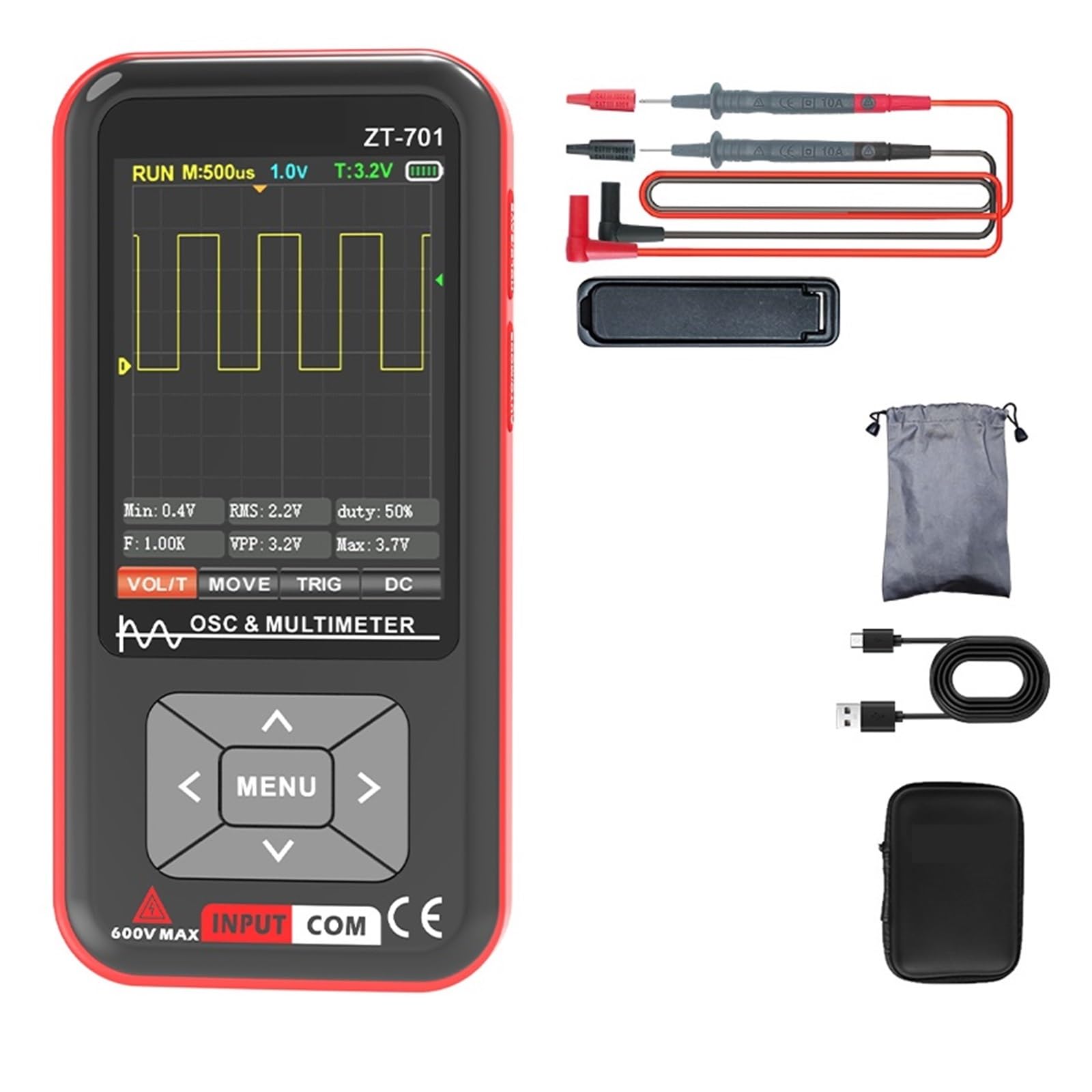Zt-701 Großbild-Oszilloskop Anti-Kurzschluss-Multifunktions-Multimeter Heimreparatur Kondensator Widerstand Offen/Aus-Funktion(701-1) von YZZMY