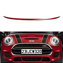 YaaGoo Kühlergrill Dekoration Abdeckstreifen Für Mini Cooper F55 F56 Auto Styling Zubehör (Red) von YaaGoo
