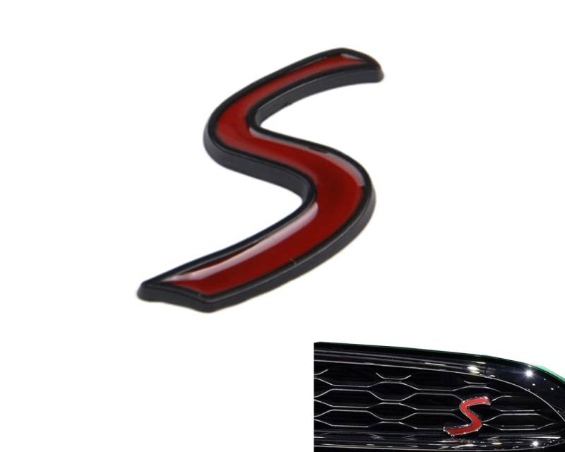für Mini Cooper Grill Emblem Frontzeichen Zinklegierung Dekoratives Zubehör für Mini One Cooper S JCW Clubman Countryman Cabrio,Mattschwarz von YaaGoo