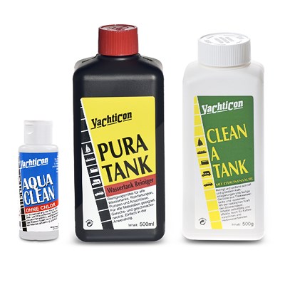 Yachticon Wassertank Reiniger Set Pura Tank ohne Chlor + Clean A Tank + Aq von Yachticon
