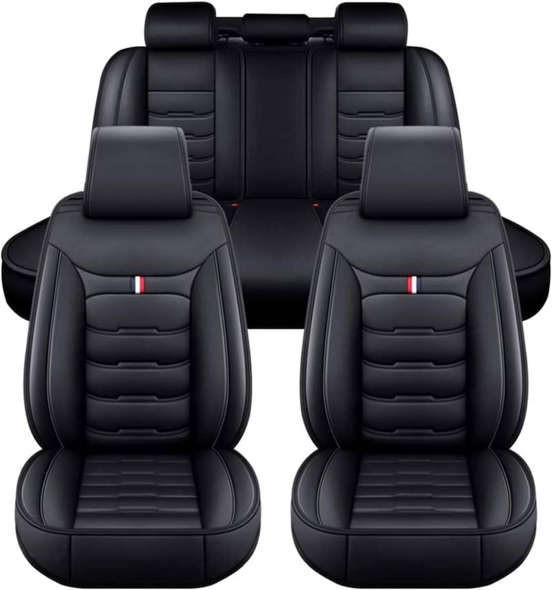 YanZB Auto Sitzbezüge für CR-V (2018-2021), Leder Bequem Schonbezüge Atmungsaktiv rutschfest Sitzschoner Innenraum Zubehör,All-Black von YanZB