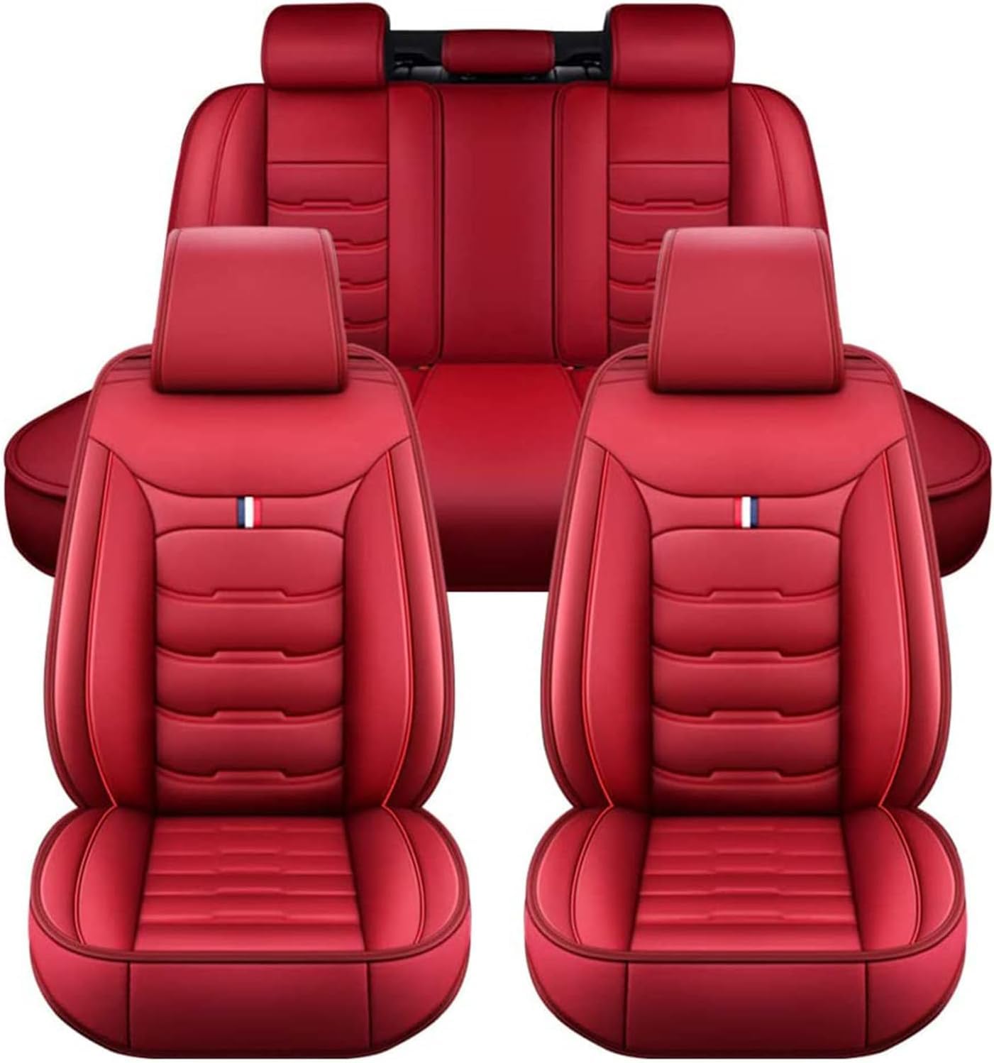 YanZB Auto Sitzbezüge für Ford Transit (2017-2019), Leder Bequem Schonbezüge Atmungsaktiv rutschfest Sitzschoner Innenraum Zubehör,Red von YanZB