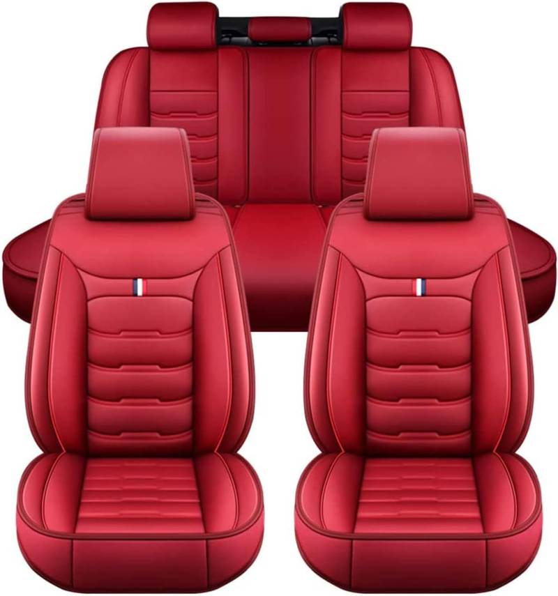YanZB Auto Sitzbezüge für GWM Haval Jolion (2021-2022), Leder Bequem Schonbezüge Atmungsaktiv rutschfest Sitzschoner Innenraum Zubehör,Red von YanZB