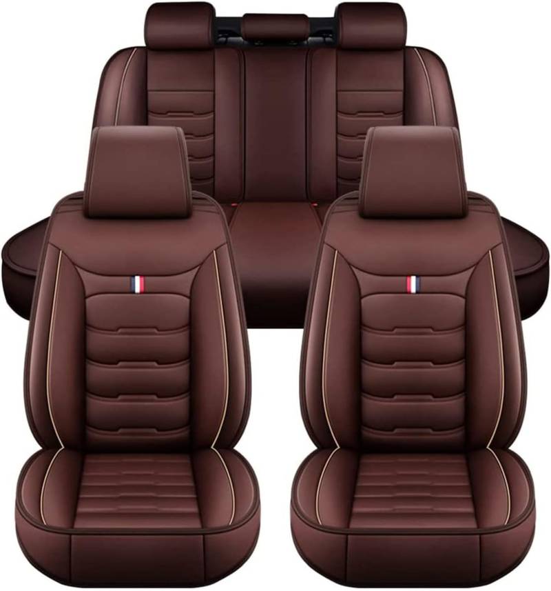 YanZB Auto Sitzbezüge für Isuzu MU-X (2013-2020), Leder Bequem Schonbezüge Atmungsaktiv rutschfest Sitzschoner Innenraum Zubehör,Brown von YanZB
