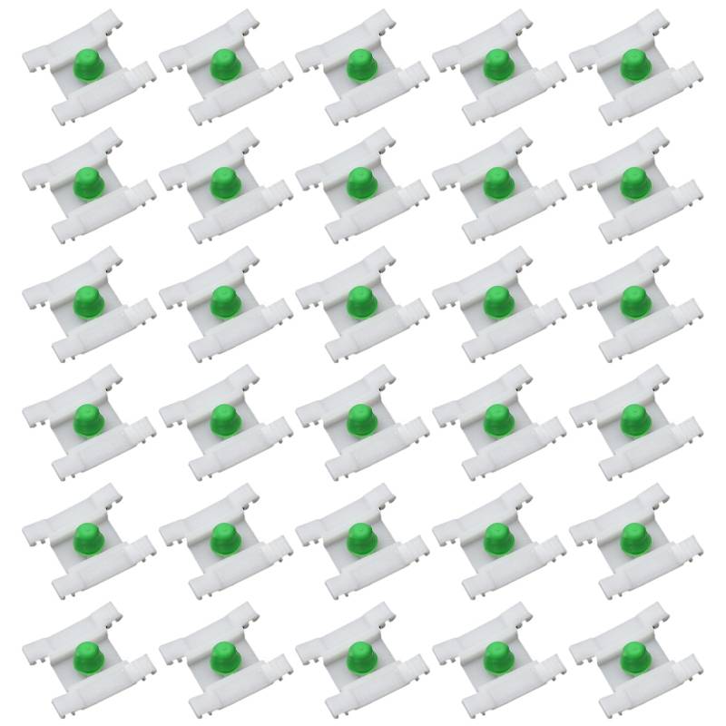 YananAC 30 Stück Befestigung Türleisten Clips für Golf 3 Vento Jta 1H0853585 weiß Zierleisten Befestigungsclips mit Tülle 9mm Lochdurchmesser 1H0 853 585 von YananAC