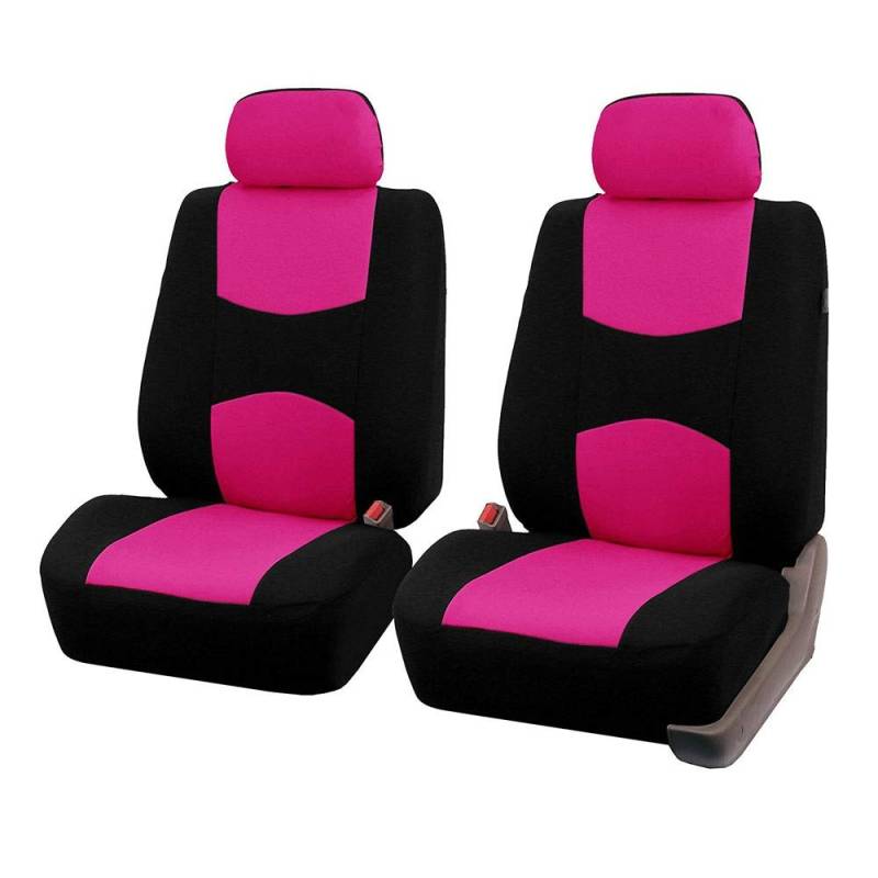 YangD Autositzbezüge Vordersitze, Universal Sitzbezüge Auto for Fahrersitz und Beifahrer Aus Schonbezüge 4Pcs (Color : Pink) von YangD