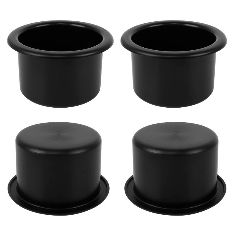 4 Stück Kunststoff Getränkehalter φ8.7cm, Schwarz Becherhalter Cup Holder für Auto Sofa Boat LKW Dosenhalterung Getränkehalter Lagerung Trinkflasche Ersatzeinsatz Für Unterhaltungstisch Wohnmobile von Yangfei