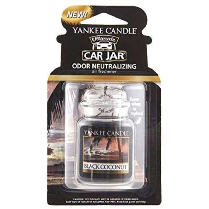 Yankee Candle 1295841E Auto-Lufterfrischer, Auto Jar Ultimate, Black Coconut von Yankee Candle