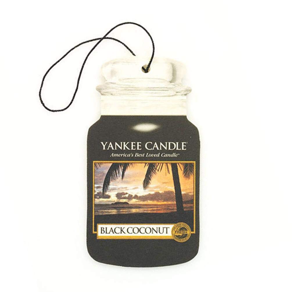 Yankee Candle 1295691E Schwarze Kokosnuss Car Jar Karton Auto und Haus Lufterfrischer, Plastik, Schwarz, 7.8 x 19.7 x 0.7 cm von Yankee Candle