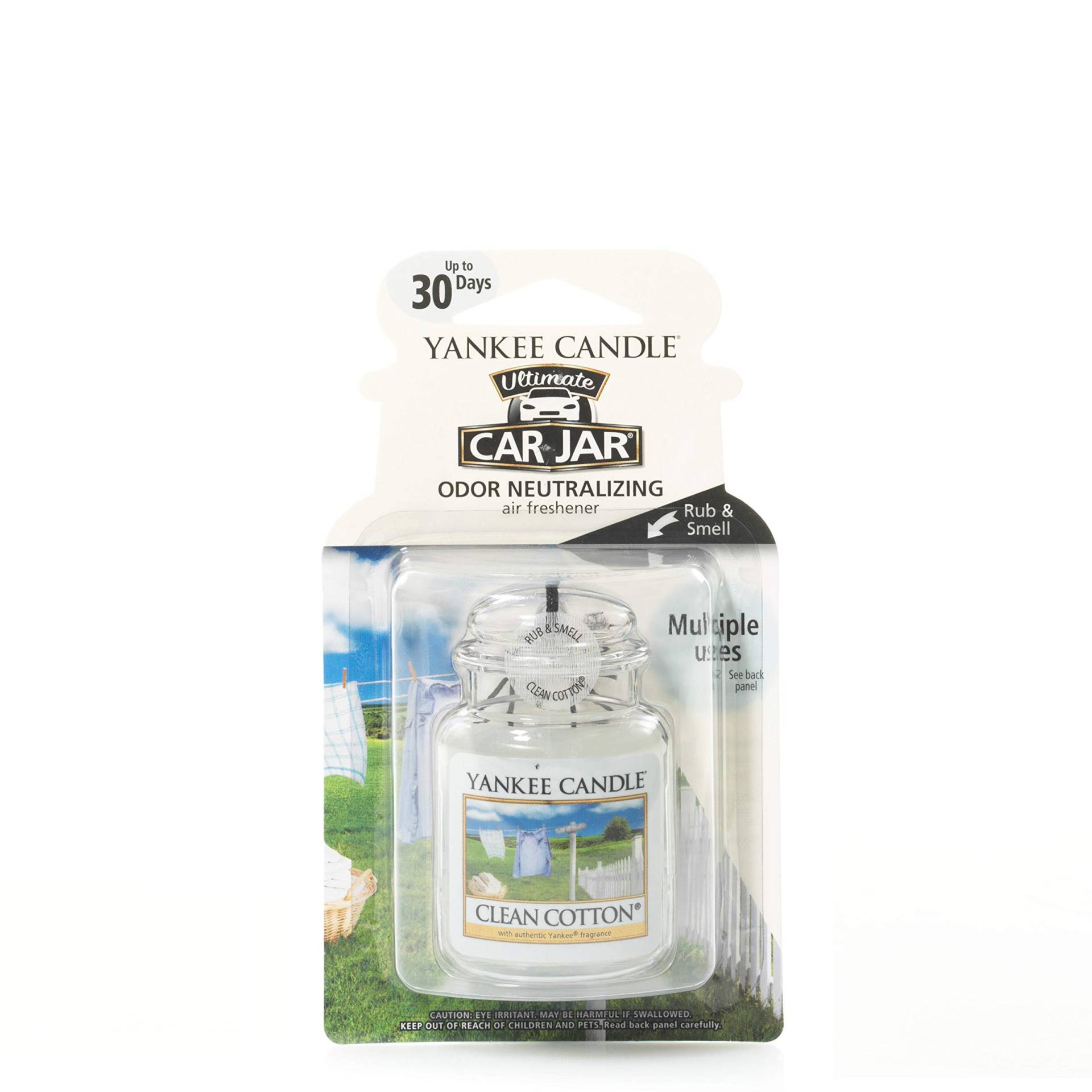 Yankee Candle Autoduft Car Jar Ultimate, bis zu 4 Wochen Duft, Clean Cotton von Yankee Candle