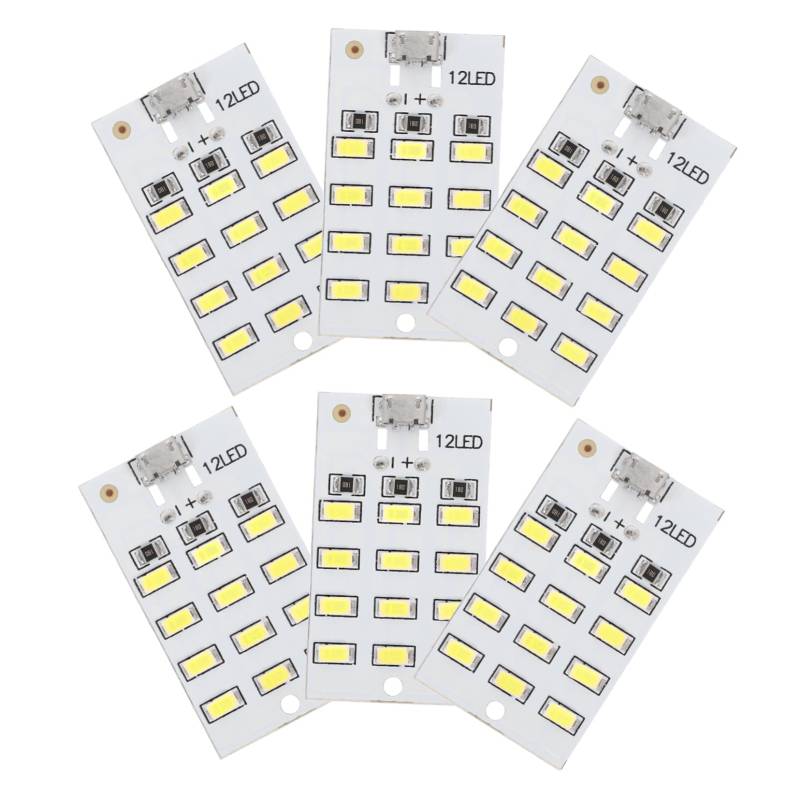 Yardwe 6Stücke LED Innenbeleuchtung für Autos Teiliges USB Betrieben Einstellbare Helligkeit für Camping und Haushalt Langlebige für Vielseitige Anwendung von Yardwe