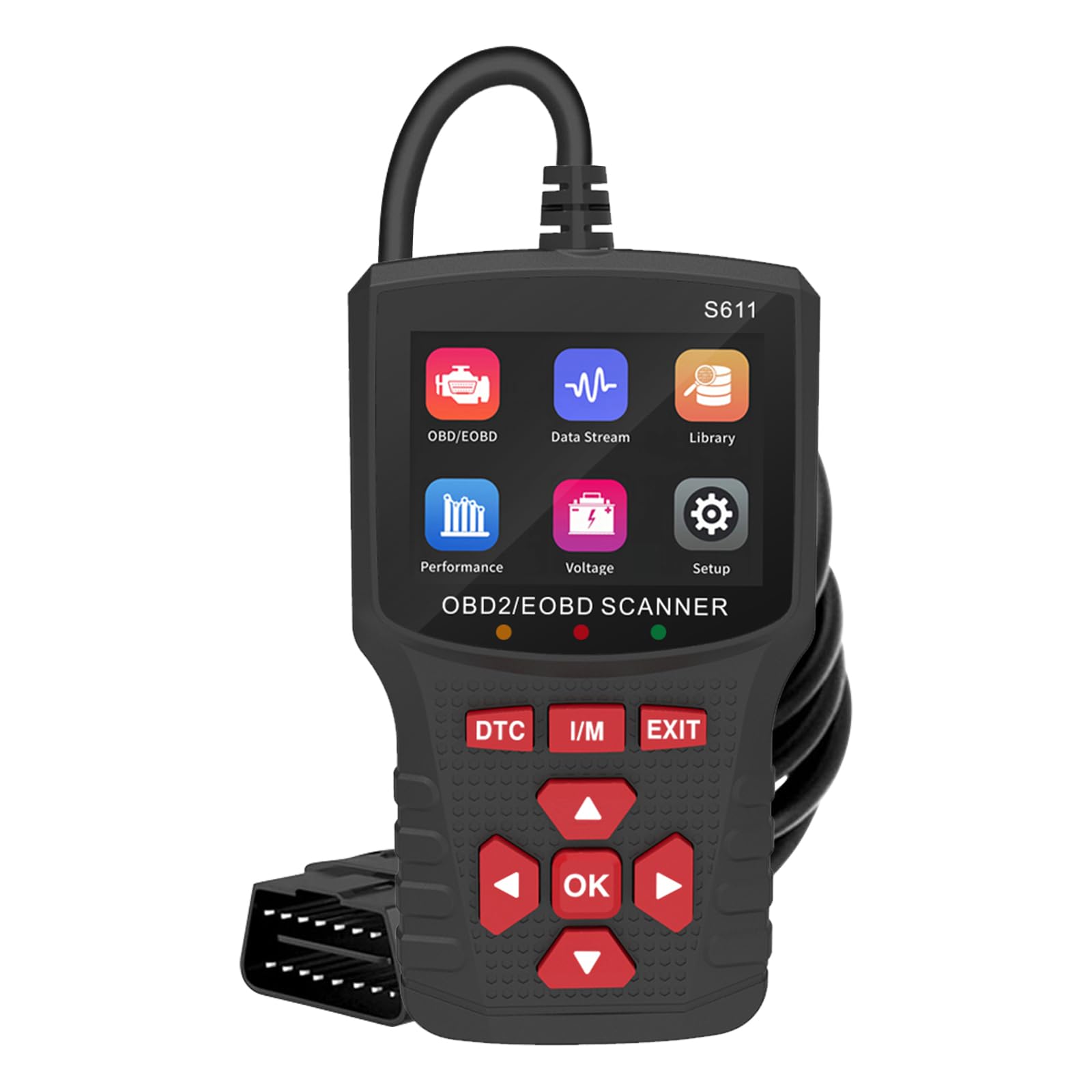 Yarvoney S611 OBD2 Diagnosegerät Auto, Auslesegerät Auto OBD-II Diagnosewerkzeuge Motor Fehlercodeleser, OBD2 KFZ Diagnosegerät für Alle Fahrzeuge seit 1996 & Newer Yarvoney S611 OBD2 Diagnosegerät Auto, Auslesegerät Auto OBD-II Diagnosewerkzeuge Motor Fehlercodeleser, OBD2 KFZ Diagnosegerät für Alle Fahrzeuge seit 1996 & Newer von Yarvoney