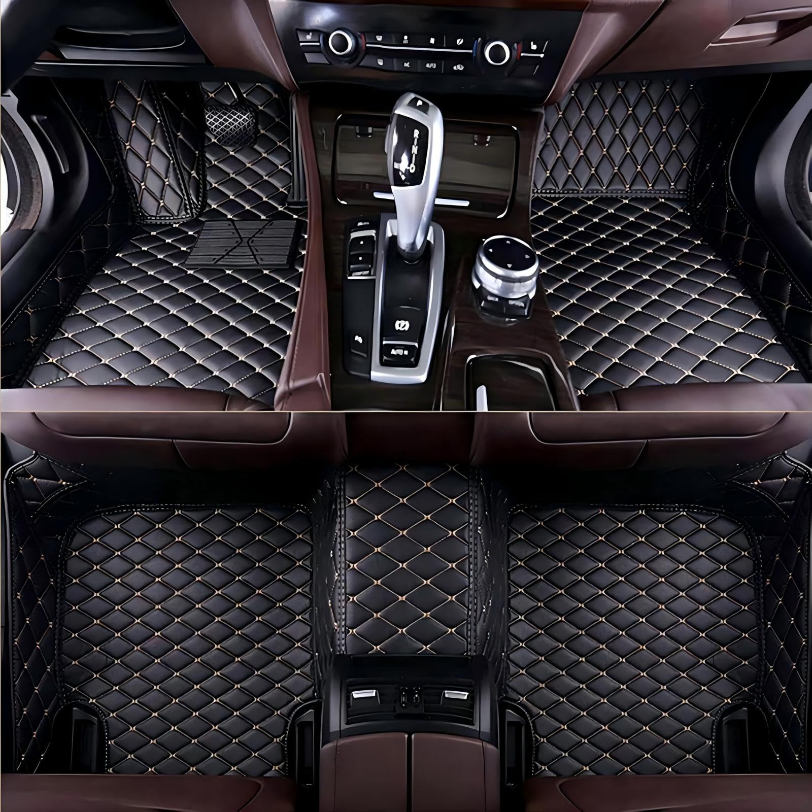Fussmatten Auto für Audi A8(4seats) 2006-2010, Wasserdicht rutschfeste, Tragen Allwetter Vorn und Hinten Auto Fußmatten, Innenraumschutz, Auto Zubehör,B von Ybbpazd
