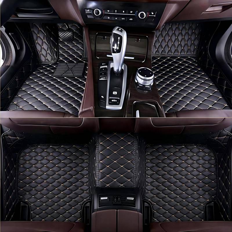 Fussmatten Auto für Audi A8(4seats) 2006-2010, Wasserdicht rutschfeste, Tragen Allwetter Vorn und Hinten Auto Fußmatten, Innenraumschutz, Auto Zubehör,B von Ybbpazd