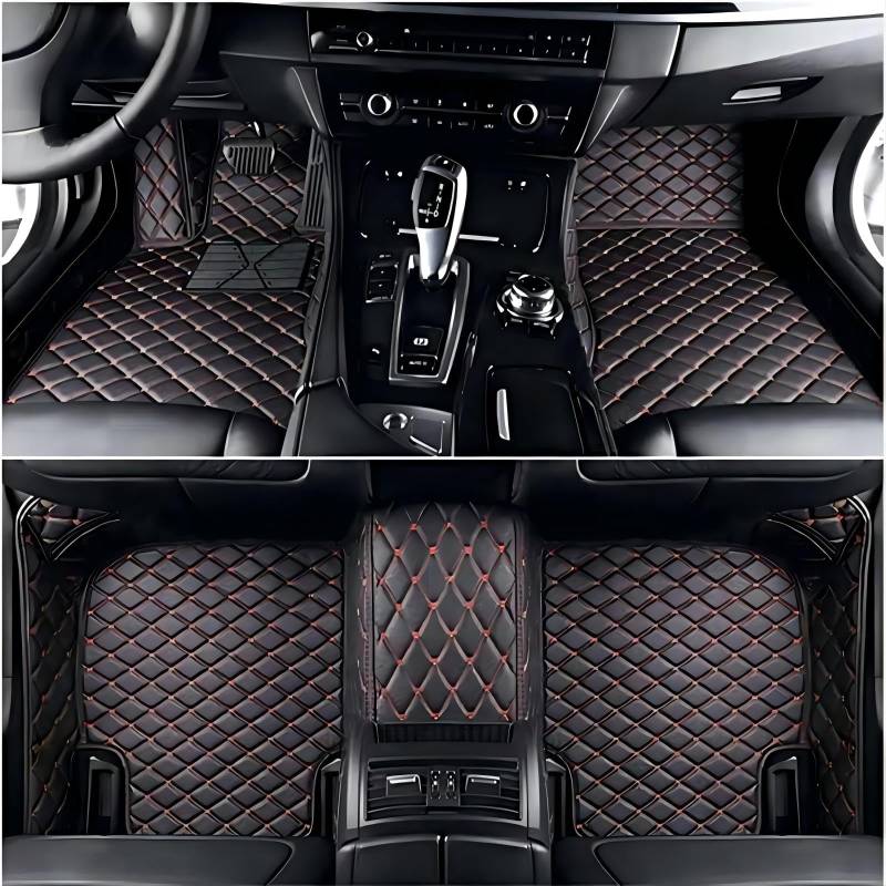 Fussmatten Auto für Audi Q7(5seats) 2006-2015, Wasserdicht rutschfeste, Tragen Allwetter Vorn und Hinten Auto Fußmatten, Innenraumschutz, Auto Zubehör,E von Ybbpazd