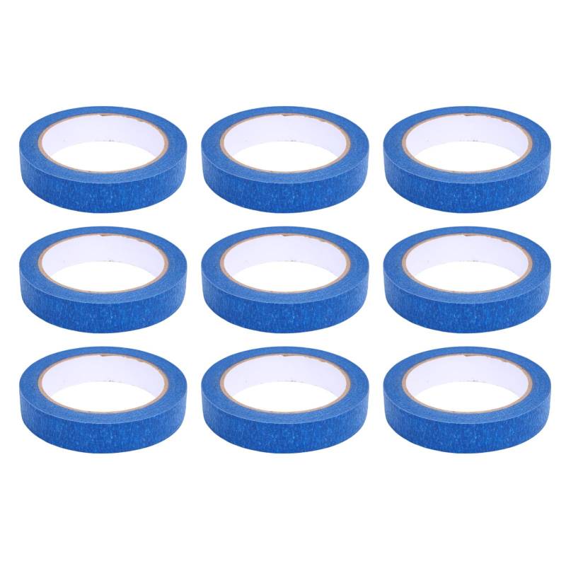 12 Rollen Blaue Maler Klebeband Klebeband Automobile Hochtemperatur Einfache Entfernung Saubere Linien für Autos Trucks Haushandwerk von Yctze