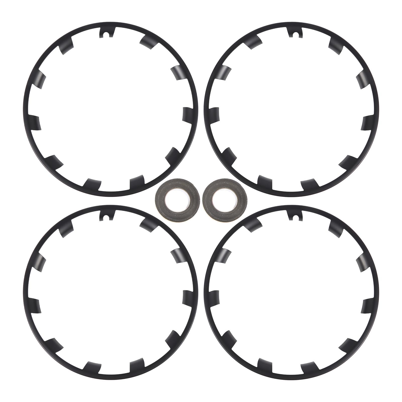 21in Überturbine Rim Rim Protector, Ersatz -Randschutzwächter für Überturbine, Felgenabdeckungen mit Installationsclips, Schalldichtem Schaum für Überturbine 21in Rad (Matt-schwarz) von Yctze