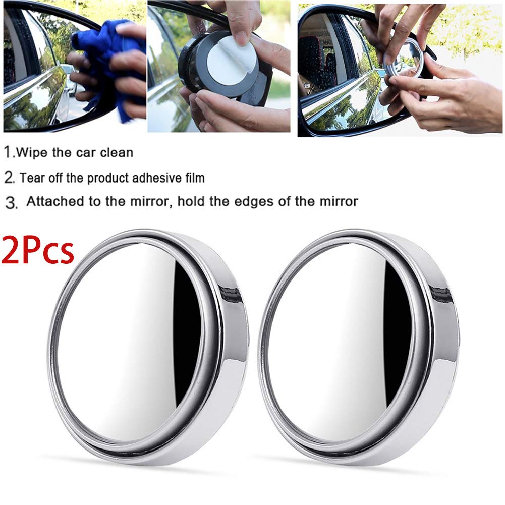 2PCS 360 -Grad -Auto Blindfleckenspiegel für eine Verbesserte Parksicherheit und Einfache Installation (B) von Yctze