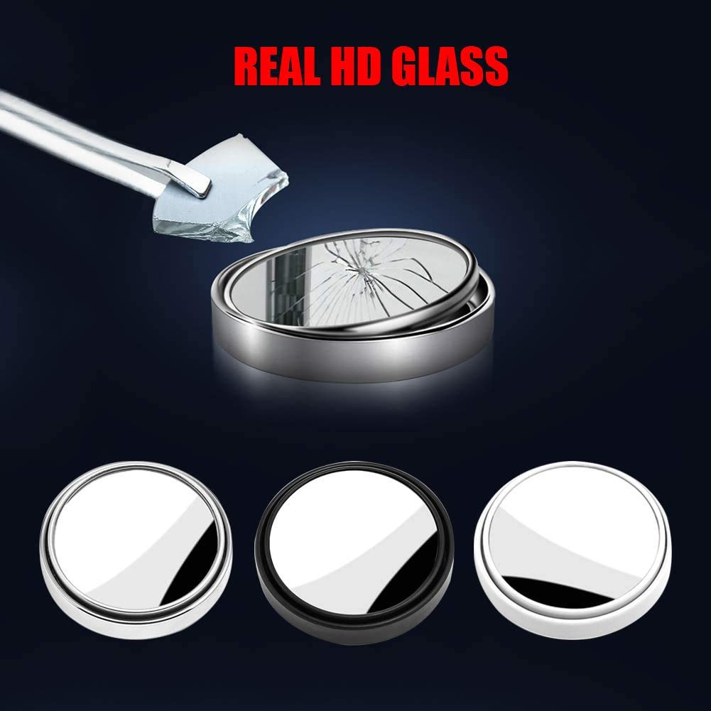 2pcs 360 Grad Blind Spiegel, HD-Glas- und ABS-konvex (SILVER) von Yctze