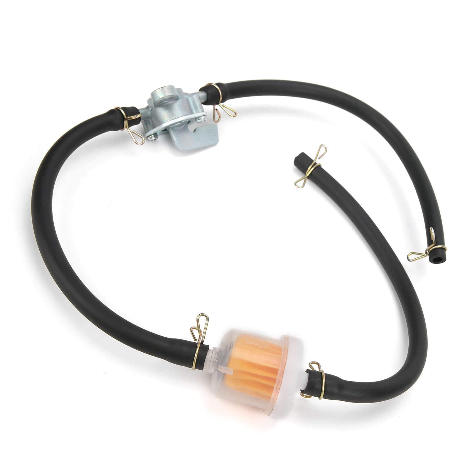 6 Mm Inline-Kraftstofftankhahn-Filterrohr mit Benzinhahn-Schalter-Absperrventil, Universell für ATVs, für Dirt Bike, Rasenmäher-Tuning-Kits, Einfache Installation 6 Mm Inline-Kraftstofftankhahn-Filterrohr mit Benzinhahn-Schalter-Absperrventil, Universell für ATVs, für Dirt Bike, Rasenmäher-Tuning-Kits, Einfache Installation von Yctze