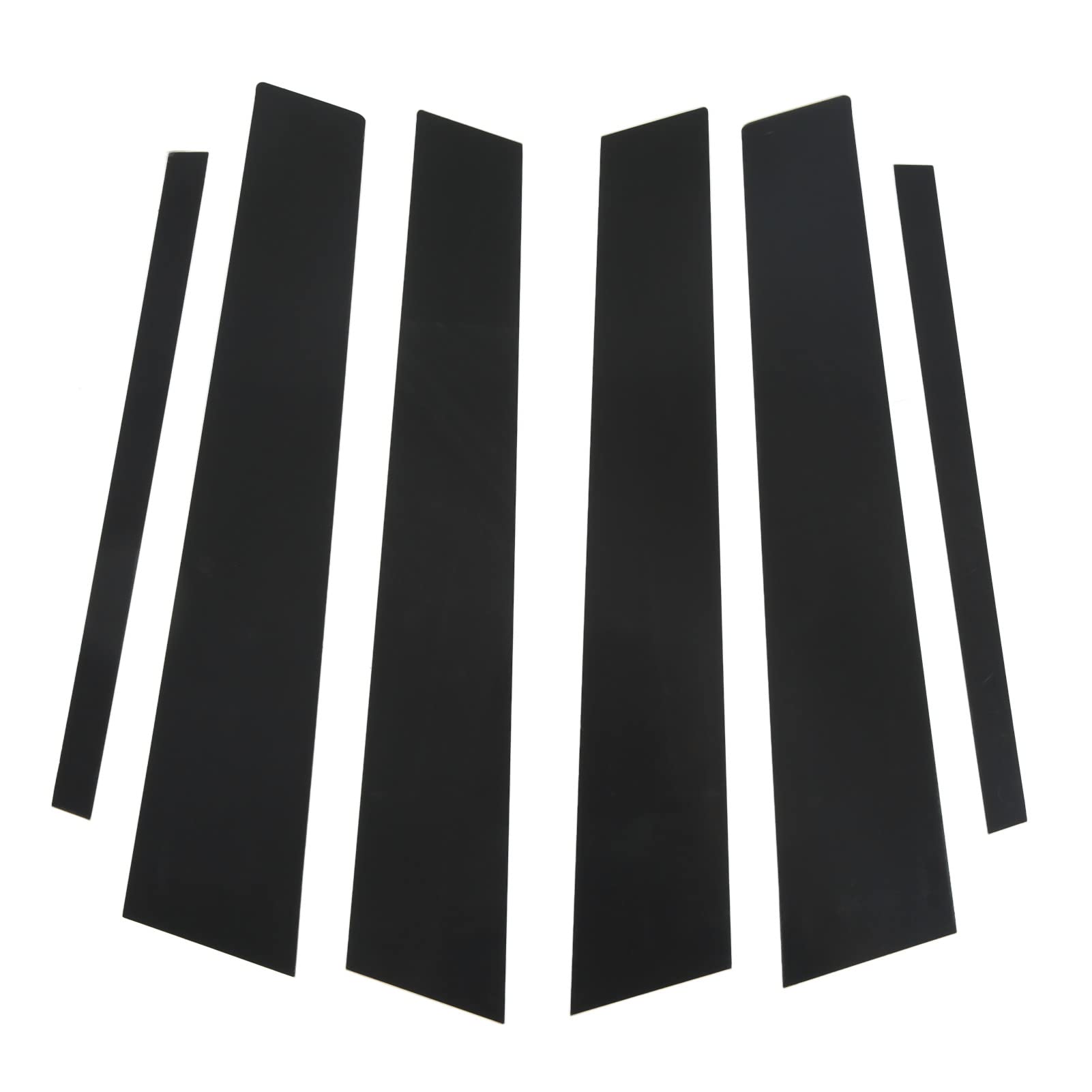6 Stück Türfenster-B-C-Säulen-Abdeckungsverkleidung, Glänzend Schwarz, Spiegelaufkleber, Ersatz für 3er-Serie F30 2013 2019, Verkleidung B, C-Säulenpfostenverkleidung, von Yctze