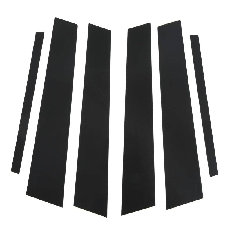 6 Stück Türfenster-B-C-Säulen-Abdeckungsverkleidung, Glänzend Schwarz, Spiegelaufkleber, Ersatz für 3er-Serie F30 2013 2019, Verkleidung B, C-Säulenpfostenverkleidung, von Yctze