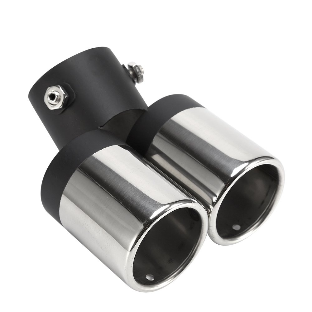 Auspuff Schalldämpfer, Yctze Universal Auto Rundmund Doppelrohr Gebogen Edelstahl Endrohr Auspuff Schalldämpfer für bent muffler tip auspuffblende universal auspuffblende universal Auspuff Schalldämpfer, Yctze Universal Auto Rundmund Doppelrohr Gebogen Edelstahl Endrohr Auspuff Schalldämpfer für bent muffler tip auspuffblende universal auspuffblende universal von Yctze