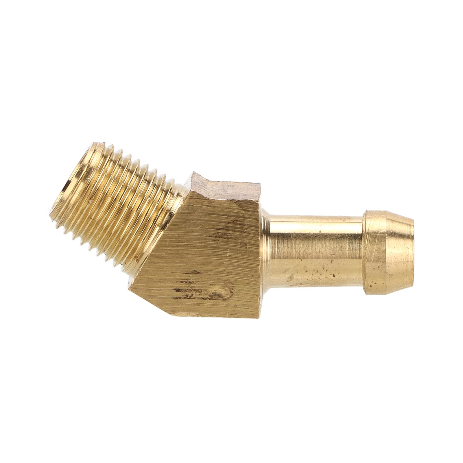 Auto Messing Boost Nippel 45° Messing Gold Boost Nippel Turbolader Kompressor Schlauchverbindung Verschleißfest Fit für 1/8 Zoll NPT Gewinde Turbo Schlauchnippel von Yctze