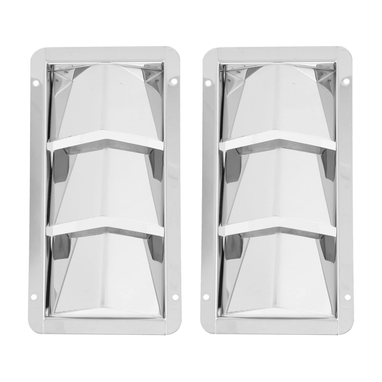 Bootsjalousien, Yctze Paar Marine Air Vent Cover 3 Slots 210x110mm Rechteck Louver 304 Edelstahl Universal für Boote Bootsjalousien, Yctze Paar Marine Air Vent Cover 3 Slots 210x110mm Rechteck Louver 304 Edelstahl Universal für Boote von Yctze
