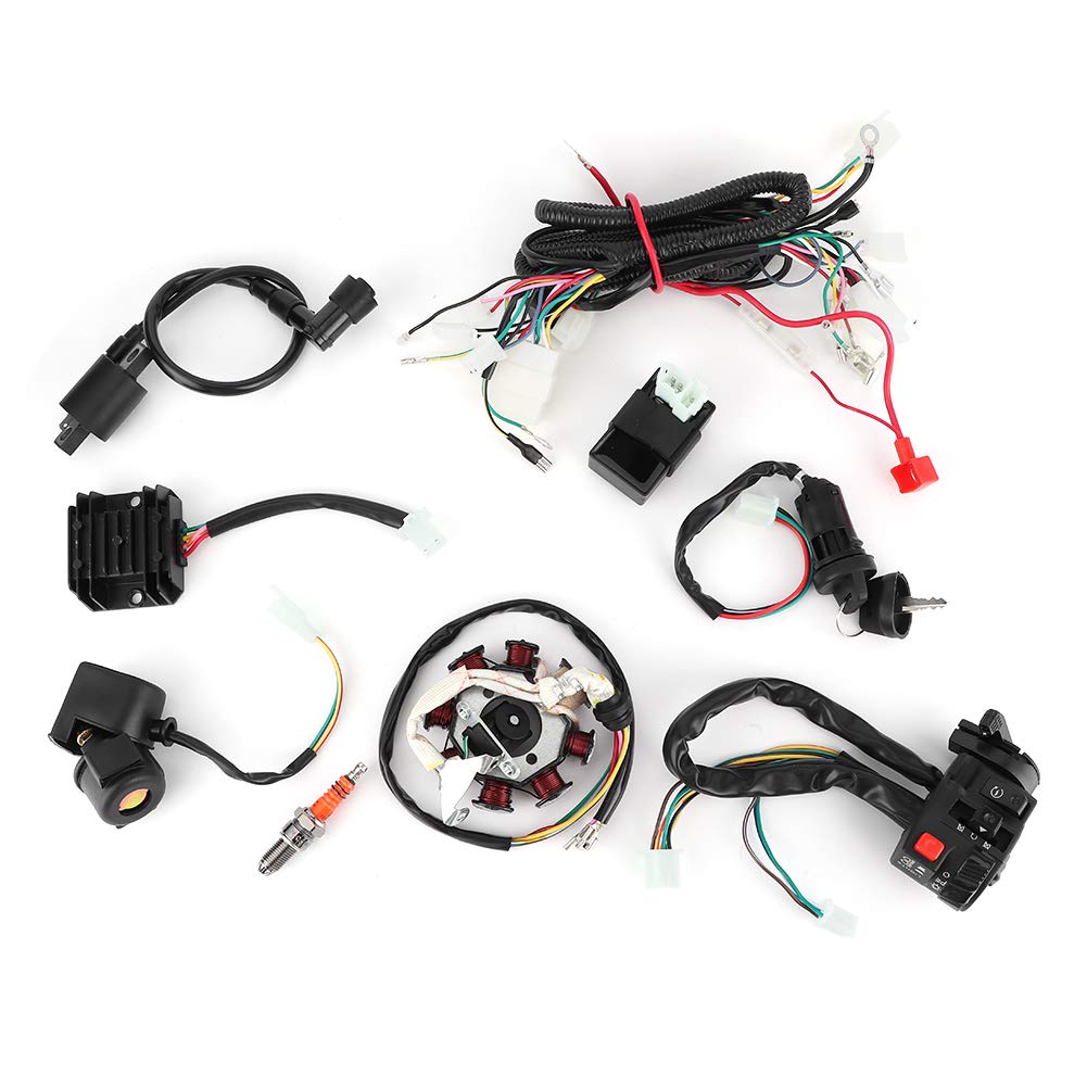 Elektrokabelbaum CDI Stator Kit, Yctze Elektrokabelbaum Kabelbaum CDI Stator Kit für 150CC 200CC 250CC 300CC ATV QUAD von Yctze