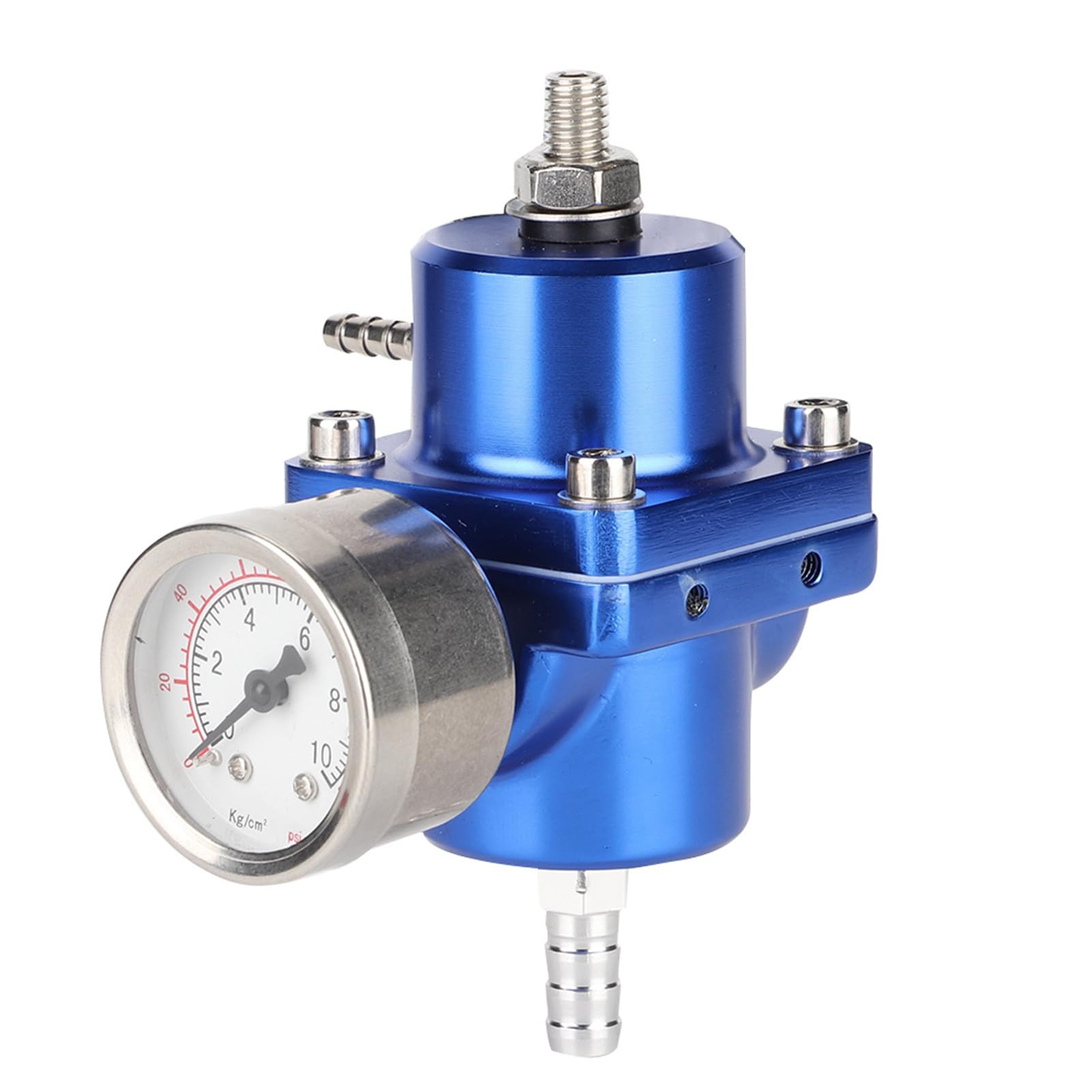 Kraftstoff Druckregler aus Aluminium Legierung mit Spurens Ch Lauch-0-140 PSI FPR (BLUE) von Yctze