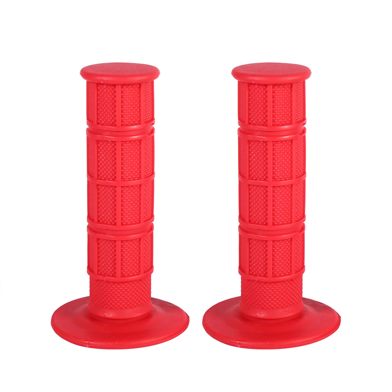 Lenkergriffe, Yctze 1 Paar Silikon Weiche Lenkergriffe Links Rechts 22mm 7/8"Grau Ersatz für Pit Dirt Bike Motorrad(red) für griffe motorrad rot neon Handgriffe von Yctze