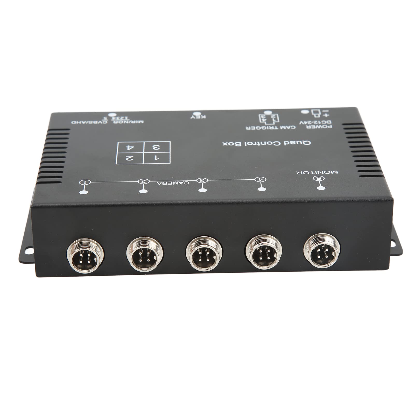 Multiplexer-Steuerbox, Yctze 4-Kanal-Video-Splitter 1080P AHD DC12V 24V Kamera-Videobildschirm-Schalter für Wohnmobil-LKW-Bus-Anhänger von Yctze