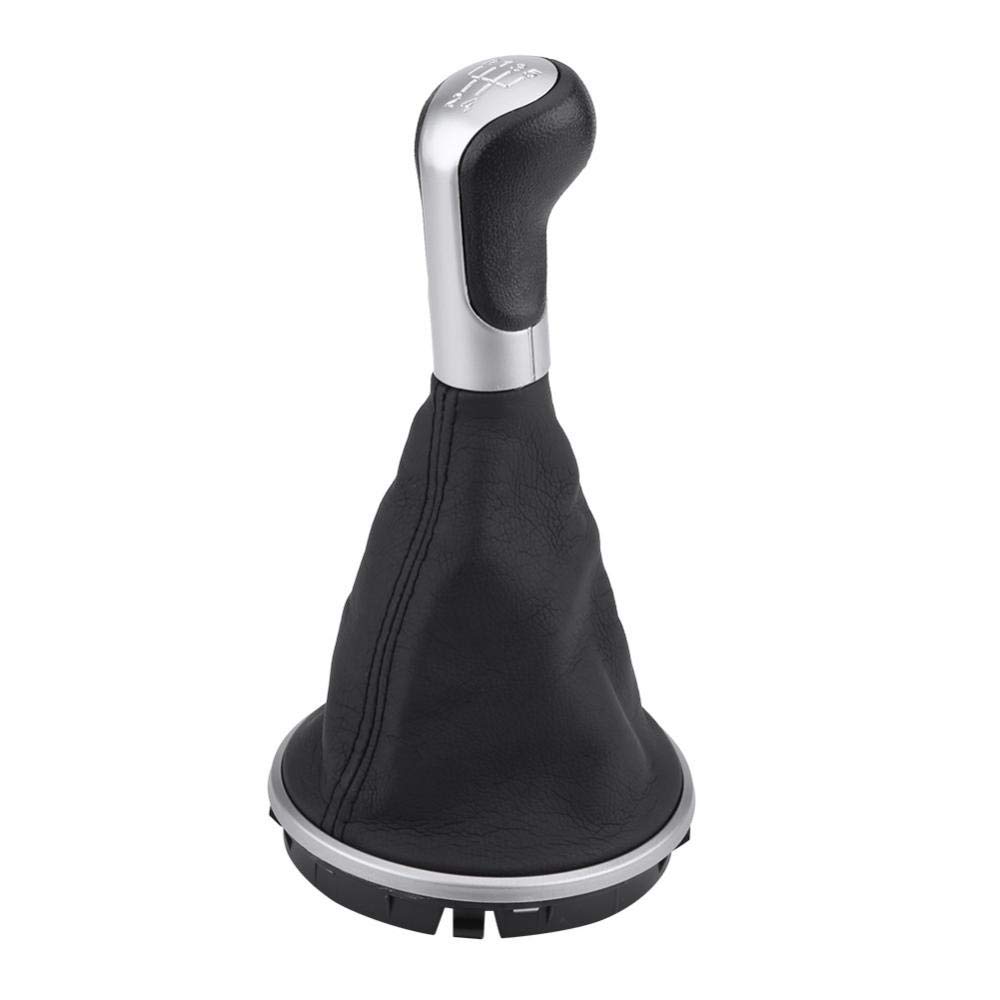 Schaltknauf Schaltknäufe Gear Shift Knob 5 Gang Schaltknauf Hebelmanschette Abdeckung Ersatz für Fabia MK2 Roomster 5J0711113F von Yctze