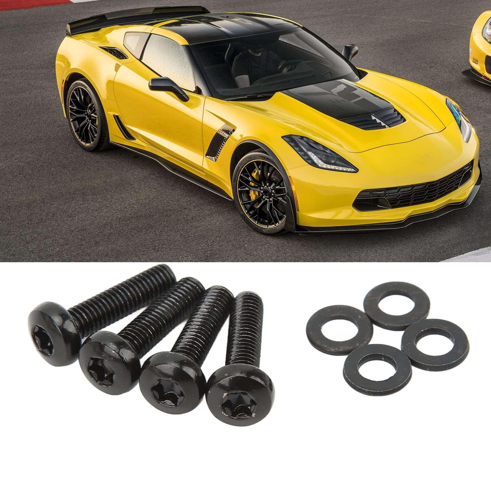 Spoiler Wickerbill Center, Yctze Spoiler Wickerbill Center Bolts Set 23155297 Ersatz für Corvette C7 Z06 GS 2014 und Höher Spoiler Wickerbill Center, Yctze Spoiler Wickerbill Center Bolts Set 23155297 Ersatz für Corvette C7 Z06 GS 2014 und Höher von Yctze