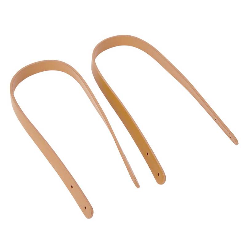 Taschen-Handschlaufe, Lederriemen für Taschen, 2 Stück, Taschen-Handschlaufe, Spaltleder, DIY Handgefertigte Handtaschenteile mit 8 Set Bronze-Nieten (Beige) von Yctze