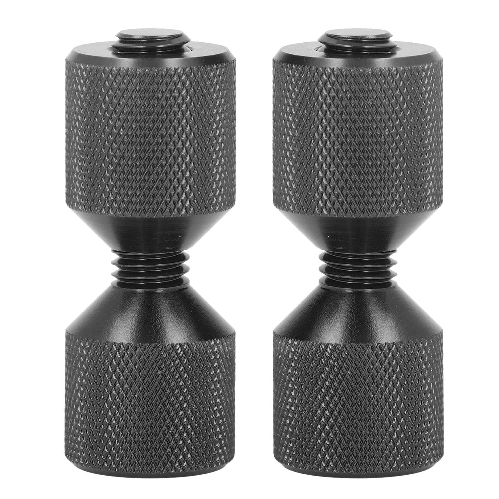 Yctze 2 Stück Zwei-Loch-Ausrichtungsstifte, Flansch-Ausrichtungsstift, Eloxiertes Aluminium, 1 1/8 Zoll Flansch-Doppellochstifte-Set für 0,5 Bis 14 Zoll 150LB-Flansche (Black) von Yctze