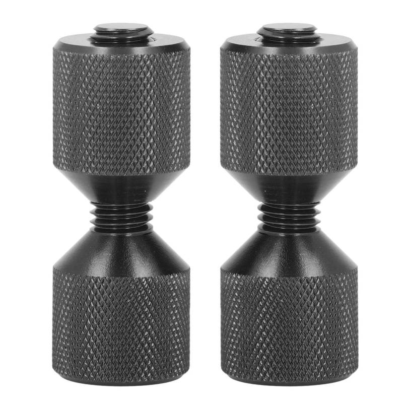 Yctze 2 Stück Zwei-Loch-Ausrichtungsstifte, Flansch-Ausrichtungsstift, Eloxiertes Aluminium, 1 1/8 Zoll Flansch-Doppellochstifte-Set für 0,5 Bis 14 Zoll 150LB-Flansche (Black) von Yctze