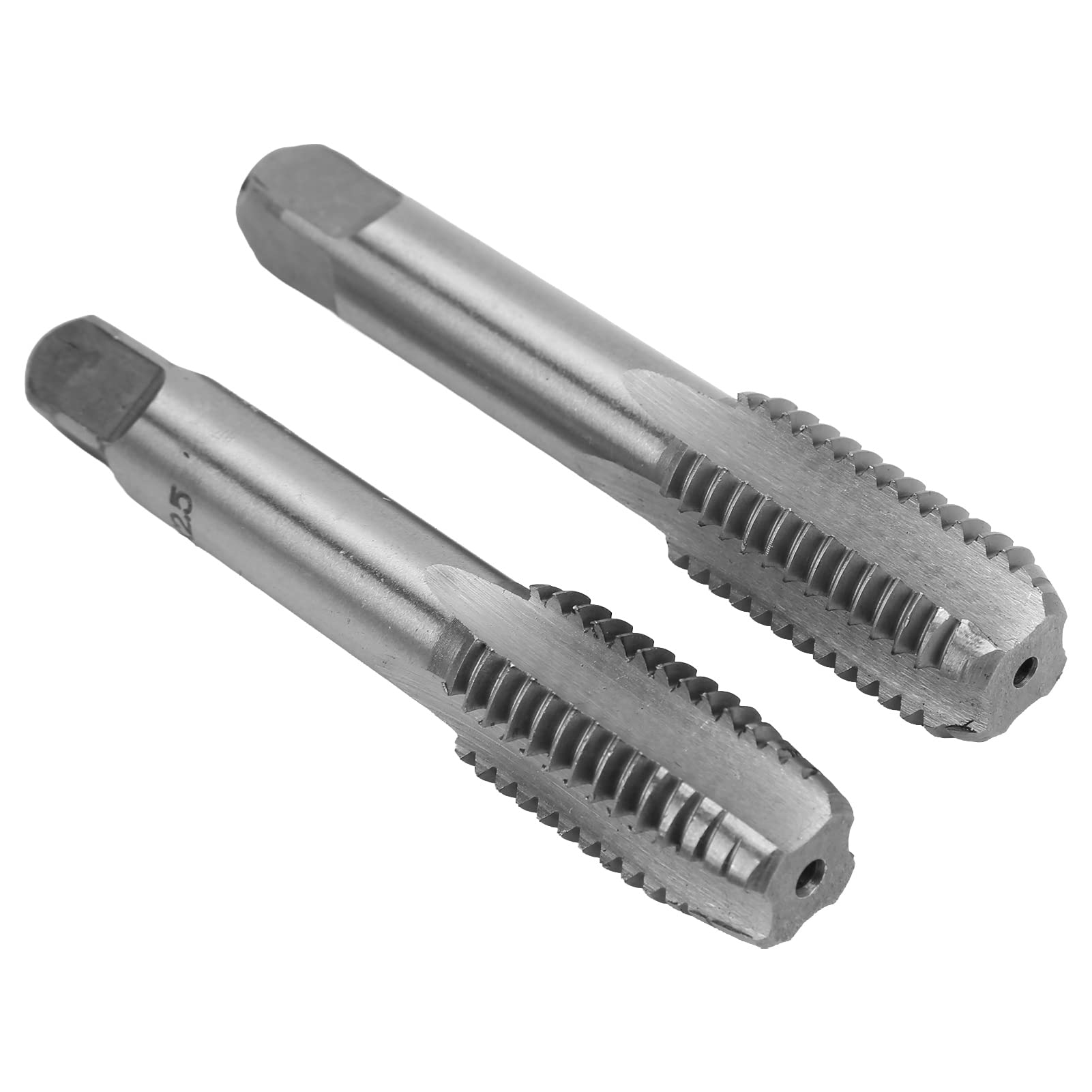 Yctze 2pcs Metrischer Schnellarbeitsstahl-Gewindebohrer, Gerade Flöte Gewindeschneidwerkzeug Handgewindebohrer Metrische Gewindebohrer(M18*2.5) von Yctze