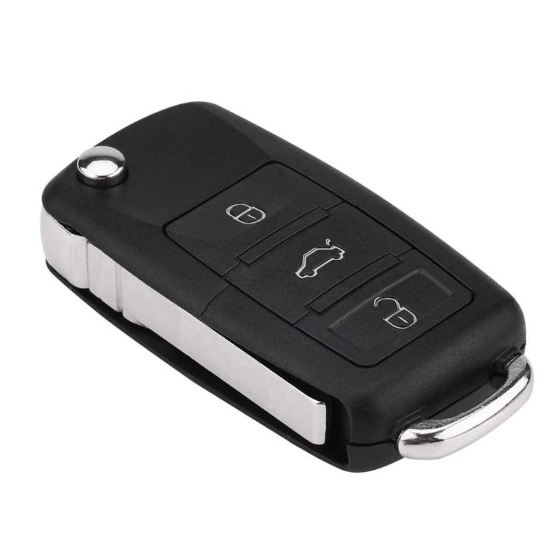 Yctze 3-Tasten Auto Fernbedienung Schlüsselanhänger Folding Entry Fernbedienung Schlüssel 433Mhz ID48 Chip für Ersatz für Seat 1k0959753G Ersatz von Yctze