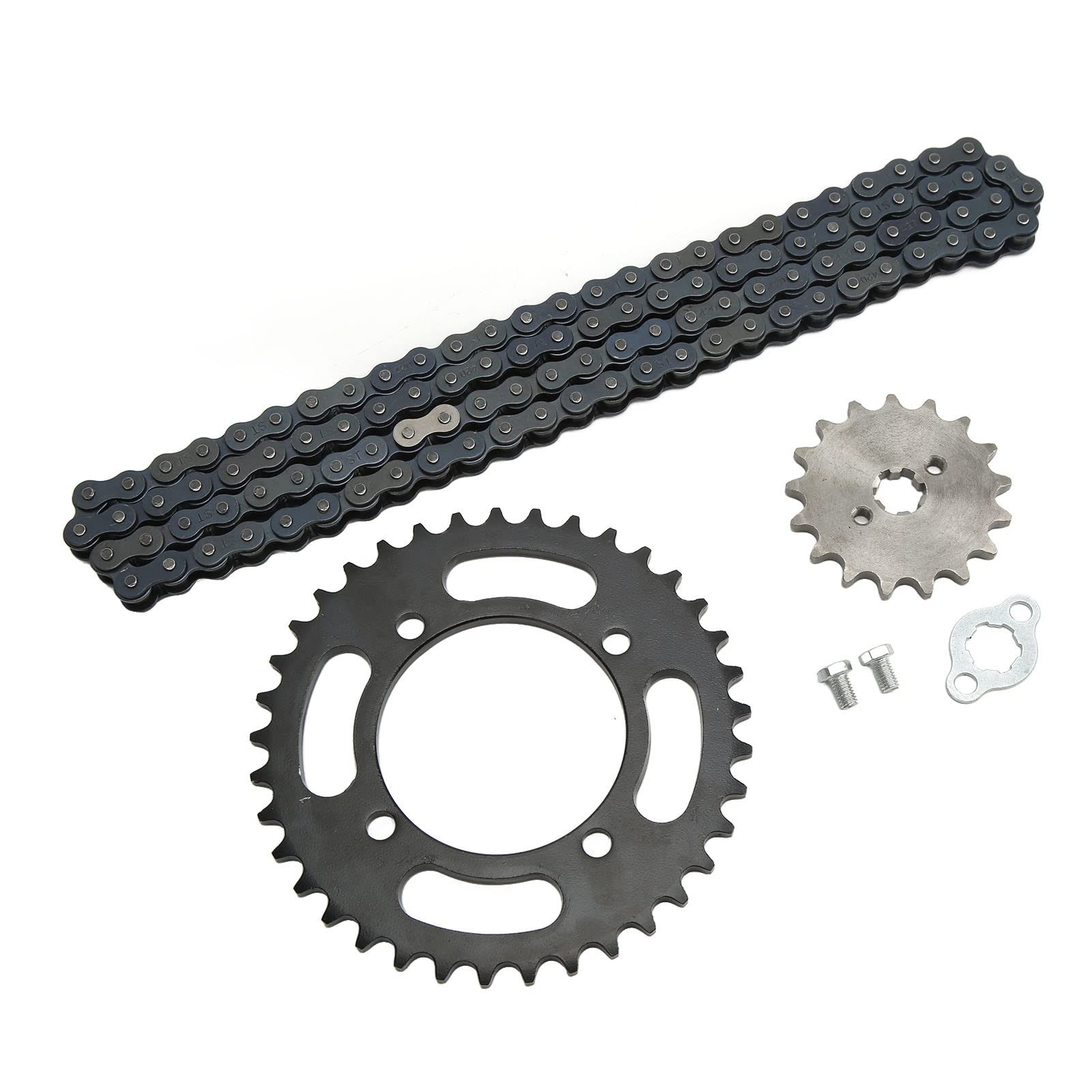 Yctze 420 Kettenrad-Kit, 420 Kette 155 Mm 37 Zähne Vorne 420 17 Zähne Hinten Kettenrad Universal für 50 Cc Bis 125 Cc Dirt Mini Bikes ATV Go Kart Yctze 420 Kettenrad-Kit, 420 Kette 155 Mm 37 Zähne Vorne 420 17 Zähne Hinten Kettenrad Universal für 50 Cc Bis 125 Cc Dirt Mini Bikes ATV Go Kart von Yctze