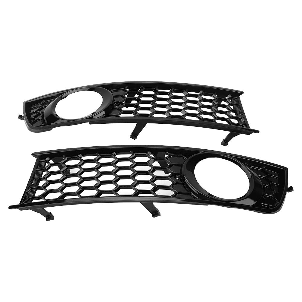 Yctze Auto Frontstoßstange Nebelscheinwerfer Grill, 2pcs Auto Frontstoßstange Nebelscheinwerfer Grill Unterseite Nebelscheinwerfer Grill Ersatz für A4 B6 2002-2005 für audi a4 b6 grill von Yctze