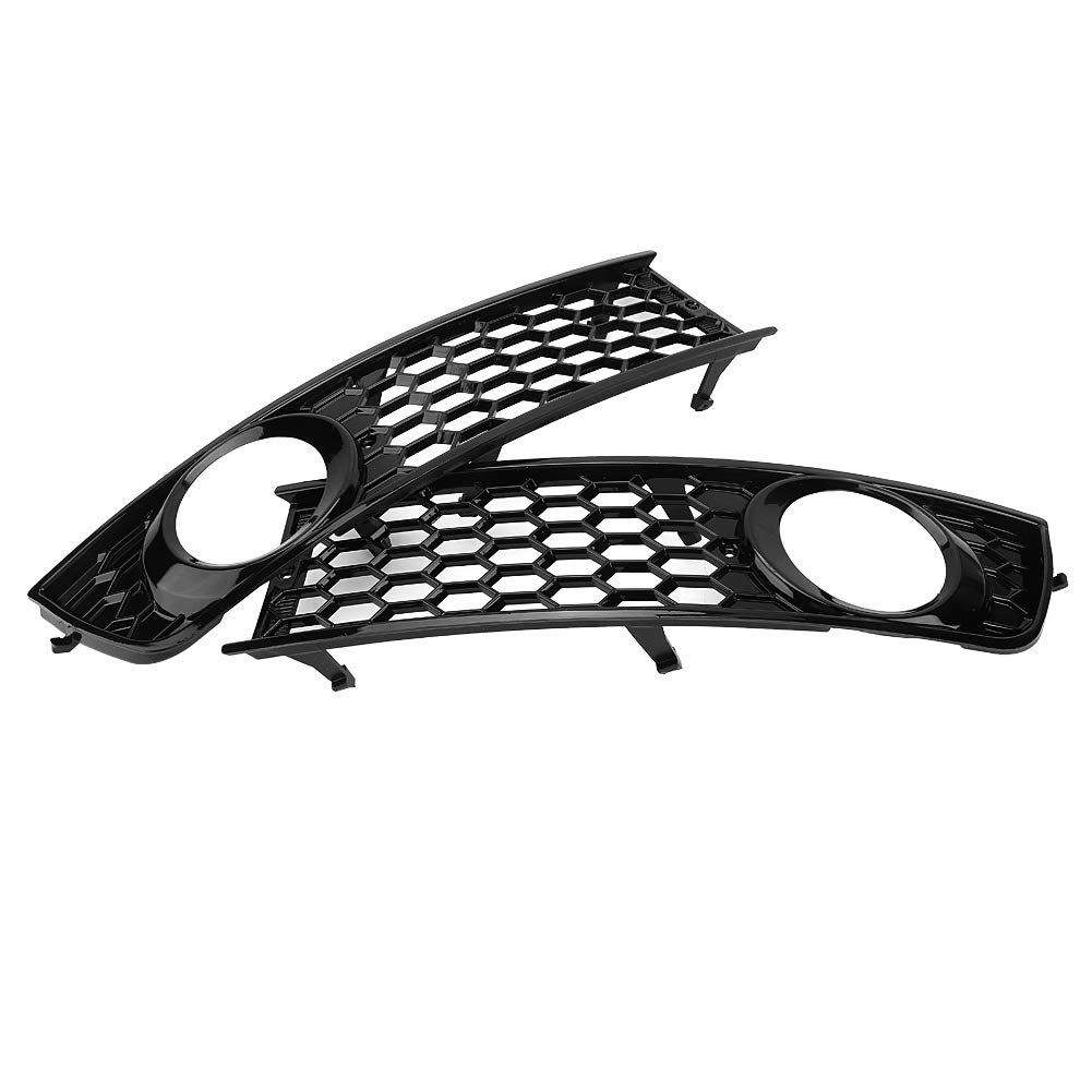 Yctze Auto-Frontstoßstangen-Nebelscheinwerfergitter, Hergestellt aus Hochwertigem ABS-Material, Leicht und Farbecht fürA4 B6 2002–2005 Yctze Auto-Frontstoßstangen-Nebelscheinwerfergitter, Hergestellt aus Hochwertigem ABS-Material, Leicht und Farbecht fürA4 B6 2002–2005 von Yctze
