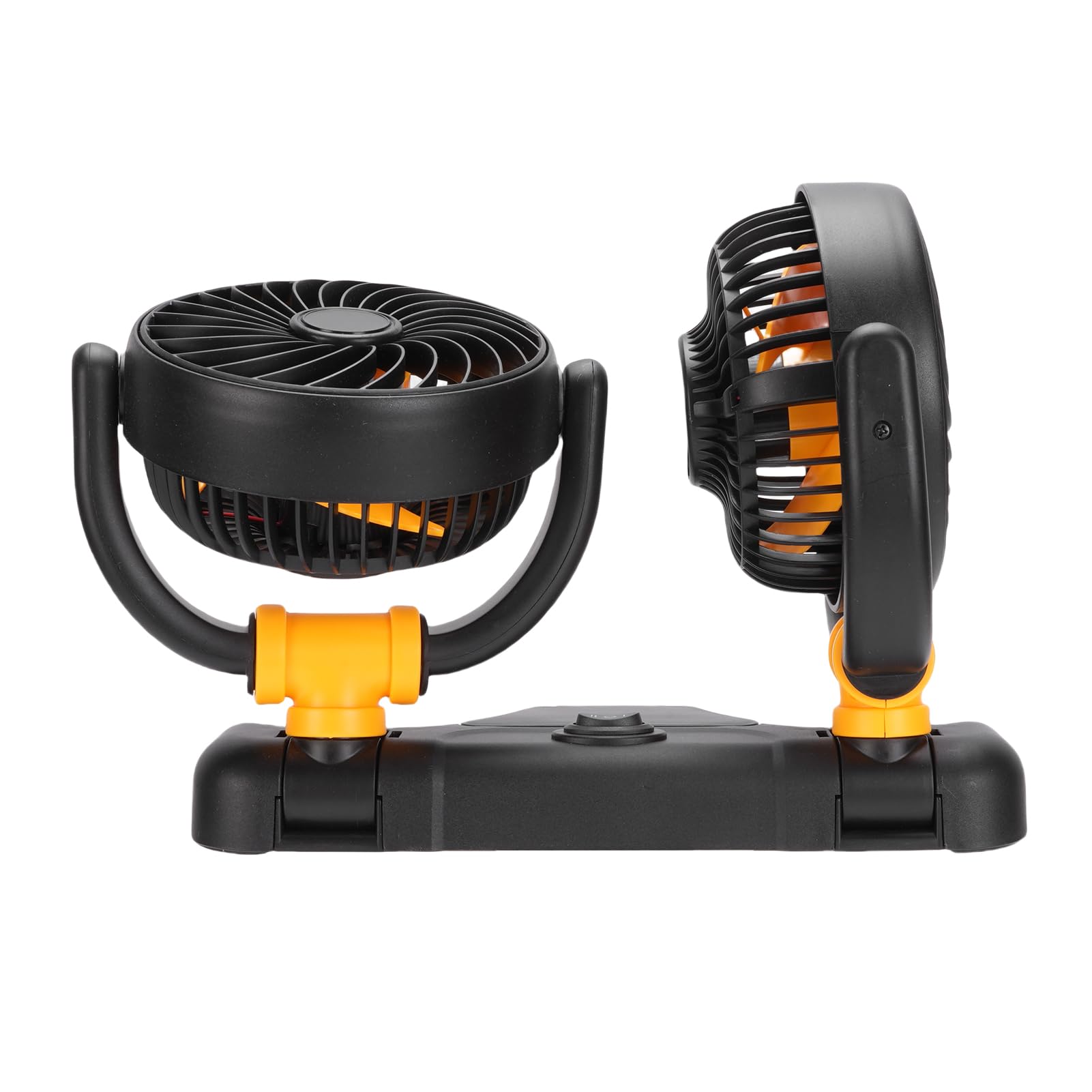 Yctze Autoventilatoren 2 Geschwindigkeit Verstellbarer Ruhiger Tragbarer Kühlung Dual Head Rotatable Vehikel Elektrische Lüfter für Limousinen SUV RV -LKW (DC12V) von Yctze
