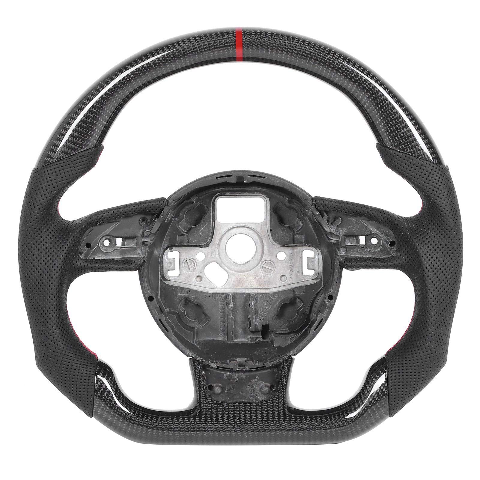 Yctze Kann Angepasst Werden Carbon Carbon Lenkrad Nappa Perforiertes Leder Fit für B8.5 RS3 RS4 RS5 RS6 RS7 2013-2016 von Yctze