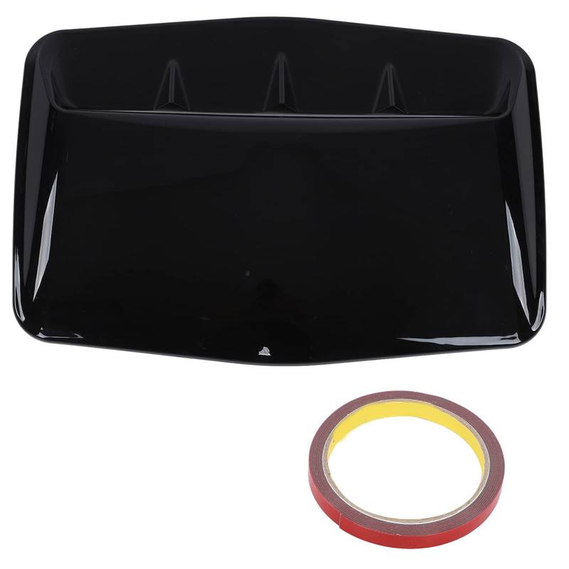 Yctze Motorhaubenschaufel Auto Air Scoop Car Hood Scoop Cowl ABS Air Vent Dekorative Abdeckung mit Klebeband für die Fahrzeugmodifikation(Helles Schwarz) von Yctze