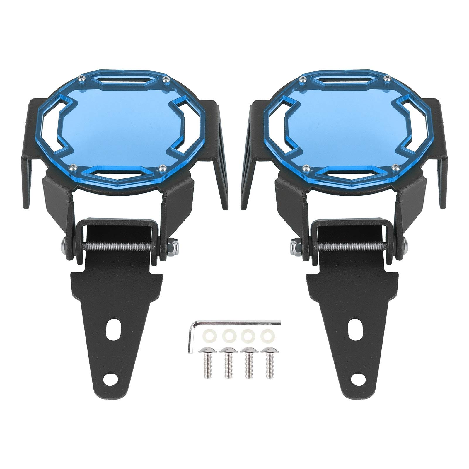 Yctze Motorrad Nebelscheinwerfer Schutz, Aluminium Nebelscheinwerfer Schutzabdeckung LED Lampenschutz Passend für R1200GS / R1250GS Adventure LC(Blau) von Yctze