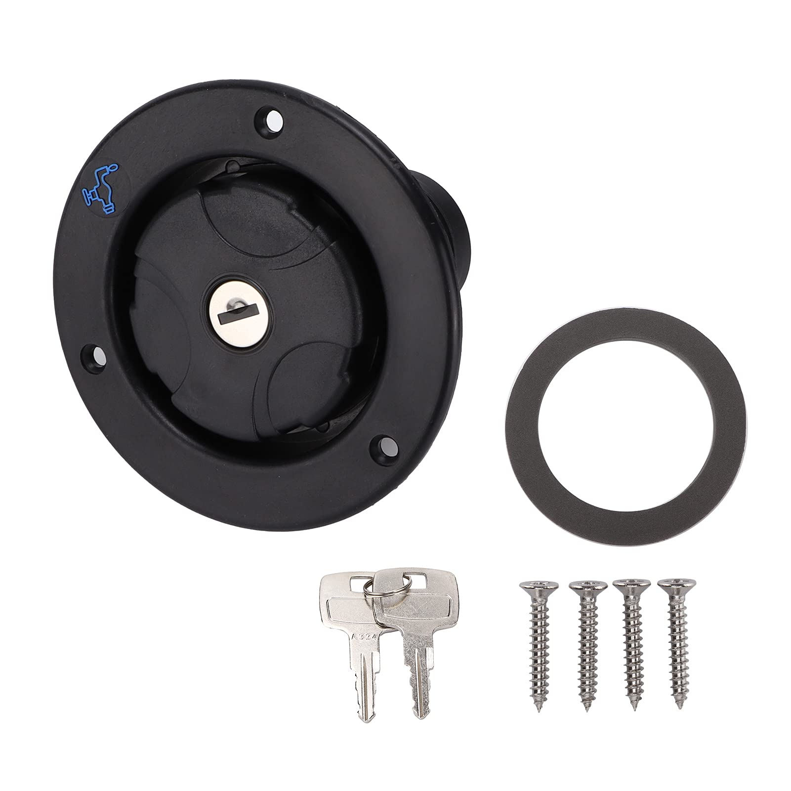 Yctze RVs Water Fill Inlet Auto Water Fill Luke Inlet mit 2 Schlüsseln Ersatz für RVs Wohnmobil Trailer Caravan Yctze RVs Water Fill Inlet Auto Water Fill Luke Inlet mit 2 Schlüsseln Ersatz für RVs Wohnmobil Trailer Caravan von Yctze